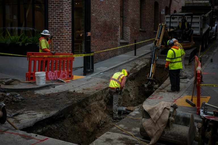 Underground sewer line work for a Metro Detroit home inspection